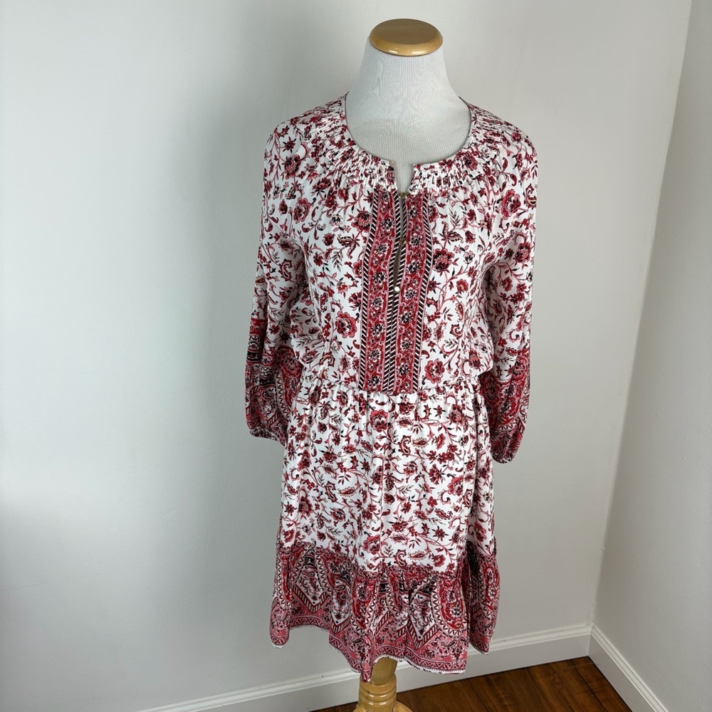 Anthropologie Shoshanna Paisley Floral Long Sleeve Etta 100% silk dress Size 6